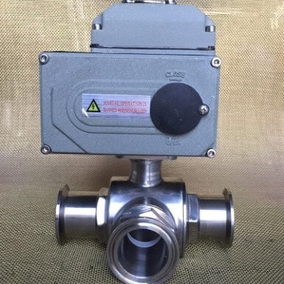 Van bi 3 ngã inox vi sinh điều khiển điện haitima