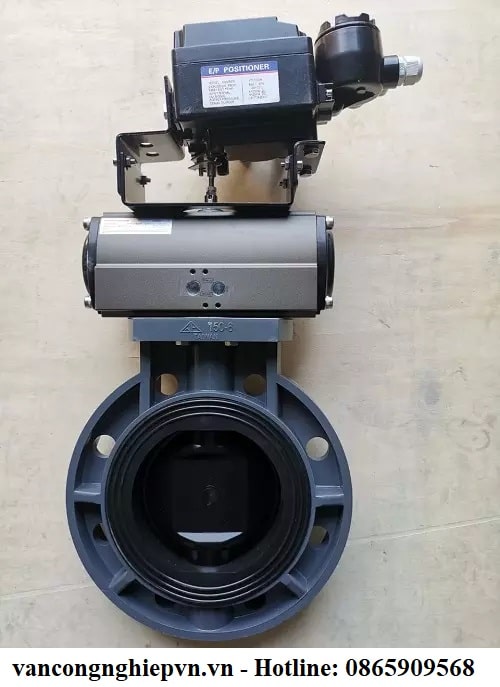 Van bướm nhựa điều khiển khí nén DN100