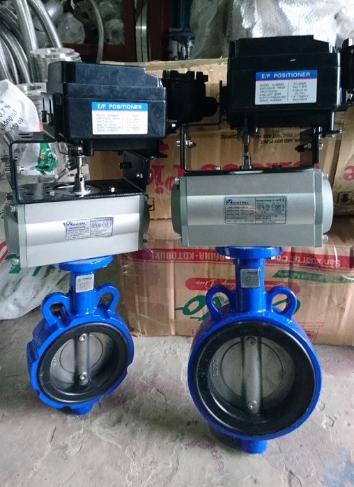 van bướm điều khiển khí nén hàn quốc